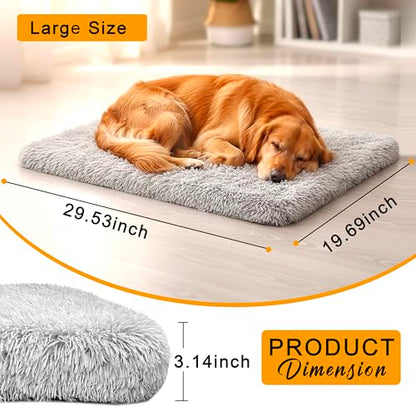Dog Bed, pet beds (Large) - Premium Quality, Dog Bed, Washable & Portable, Multiple Sizes, Stylish Design, Removable Cover, Size Large(29.53 X 19.69 X 3.14) inch - size: Large