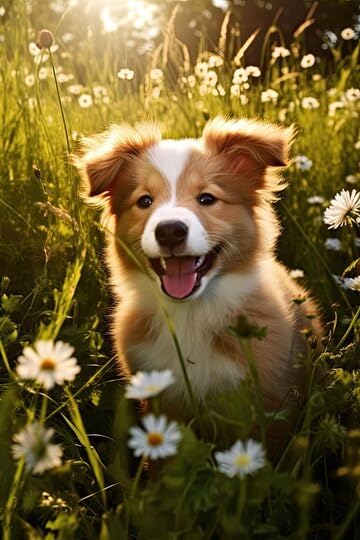 Jigsaw Wooden Puzzle 1000 Pieces A Dog Sitting in a Field of Flowers Jigsaw Puzzles Challenging Game Home Decor Birthday Party Gift Toy for Adults Kids Seniors - color: Jigsaw Puzzles 005