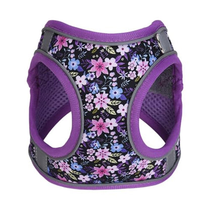 Step in Dog Harness No Pull Flower Adjustable Soft Mesh Padded Reflective Pet Vest Harness and Leash Set for Small Medium Dogs - color: Purple, size: S(neck:10.5"-12",chest:13.5"-16")