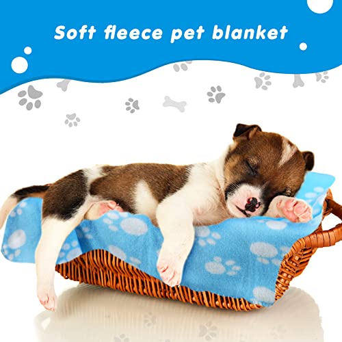 Chumia 28 Pieces Puppy Blanket Bulk Small Fleece Pet Blanket for Puppy Dogs Kitten Cats Pets Soft Warm Paw Print Sleep Mat Bed Covers, 28 Styles(27.5 x 39.3 Inch) - size: 27.5 x 39.3 Inch