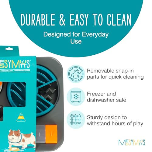 Messy Mutts Flip’n Slide Puzzler | Large | 16” x 13” Expert Level Puzzle Feeder for Dogs | Interactive Slow Feeder Puzzle for Food/Treats | Enrichment Dog Toy - size: Large
