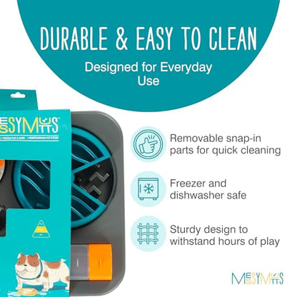 Messy Mutts Flip’n Slide Puzzler | Large | 16” x 13” Expert Level Puzzle Feeder for Dogs | Interactive Slow Feeder Puzzle for Food/Treats | Enrichment Dog Toy - size: Large