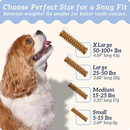 Groovies Gentle & Flexible Senior Dog Dental Chews, Contact-Cleaning Design Supporting Tartar Control & Fresh Breath, Oral Care Treats, USA Manufactured, Patented DentalFit Tech, Small Dogs, 43 Chews - size: 12 Ounce