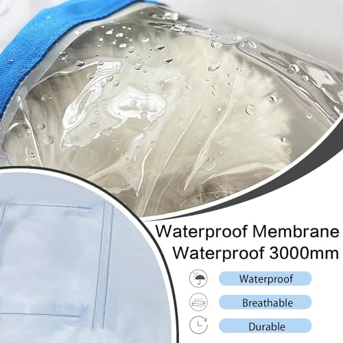 Dog Raincoat Waterproof, Adjustable Reflective Hooded Dog Rain Poncho with Leash Hole for Small Medium Large Dogs (Blue, XX-Large) - color: Blue, size: XXL(55-70lb)