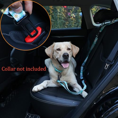 Hands Free Dog Leash, No Pull Bungee Dog Running Waist Leash, with Car Seat Belt, Reflective Stripes, Heavy Duty for Medium and Large Dogs. (Daisy Green, Large) - color: Daisy Green