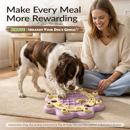 Dog Puzzle Toy, Large Size, 3 Levels of Step-by-Step Challenge Beginner to Advanced Slow Feeder & Mental Stimulation for Smart Dogs Enrichment Puppy Pink Toys - color: Pink