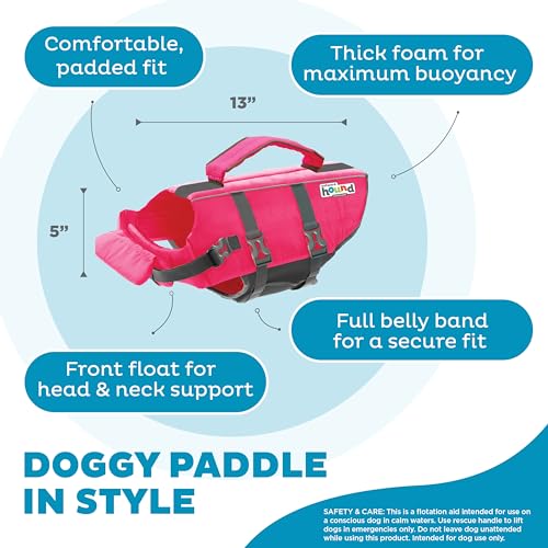 Outward Hound Granby Splash Pink Dog Life Jacket, Small - color: Pink, size: Small (Chest Girth: 16"-20")
