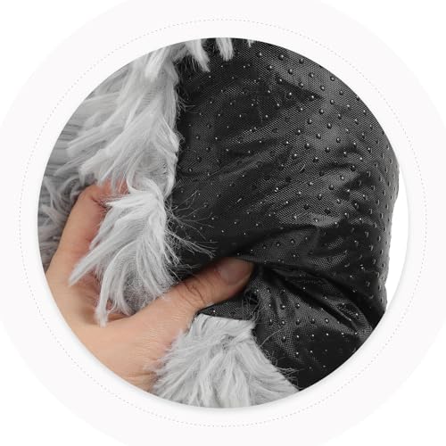 SUPVOX Plush Cat Sleeping Mat and Dog Pad Warm Long Velvet Cushion for Small Dogs and Cats Indoor Comfortable Pet Bed Gray S Size Random Style