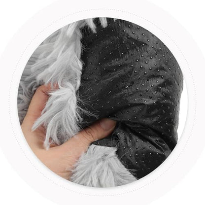 SUPVOX Plush Cat Sleeping Mat and Dog Pad Warm Long Velvet Cushion for Small Dogs and Cats Indoor Comfortable Pet Bed Gray S Size Random Style