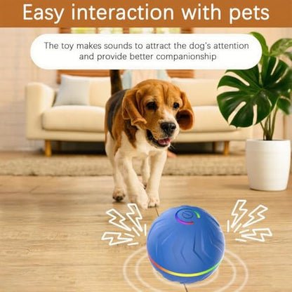 Interactive Dog Toys Dog balls, Automatic Moving Bouncing Rotating Interactive Dog Ball, Durable Motion Activated Automatic Rolling Ball Toys for Puppy Small Medium Large Dogs, Anti Boredom Dog Toys - color: Blue