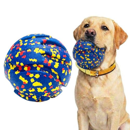 Dog Ball Squeak Toys (Bell Ball 5.12in Blue) - color: Bell ball 5.12in Blue