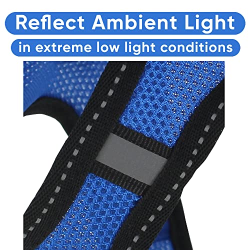 Pawtitas Dog Vest Harness Made with Breathable Air Mesh | All Weather Vest Harness for Small Puppies and Large Cats with Quick-Release Buckle - Small Blue Mesh Dog Harness - color: Blue, size: Small (Pack of 1)