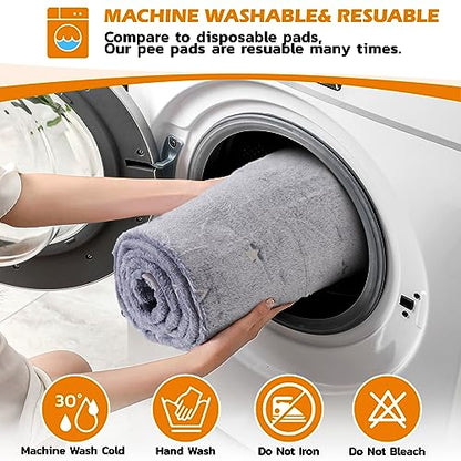LOOBANI Washable Pee Pads for Dogs, Fast Absorption Reusable Puppy Pad, Waterproof Whelping Pads, Training Pet Playpen Mat for Floor, Dog Crate, 1 Pack 72 x 72 in - size: 72x72 in(1 Pack)