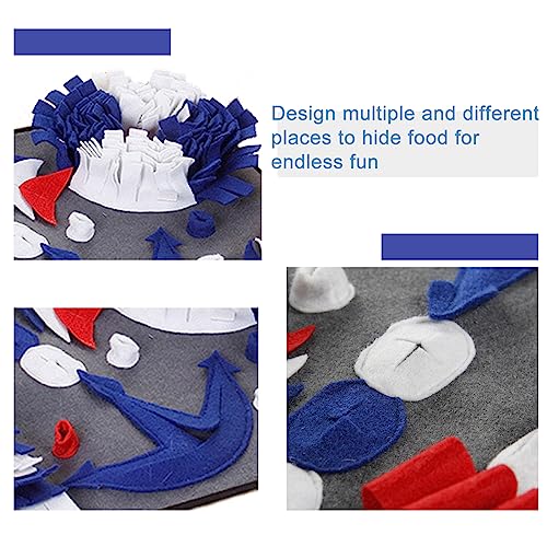 Snuffle Mat for Dogs, Interactive Foraging Puzzle Non-Slip Blanket, Premium Feeding Mat for Slow Eating & Smell Training. Dog Brain Stimulating Toys Bed (Grey)
