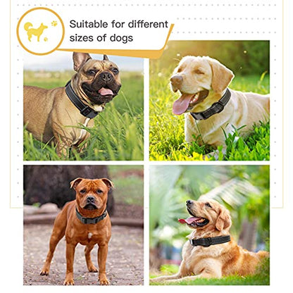 HEELE Dog Collar, Reflective Dog Collar, Soft Neoprene Padded Breathable Nylon Pet Collar Adjustable for Small Dogs, Black, XS(7.87-11.81") - color: Black, size: X-Small (7.87-11.81")