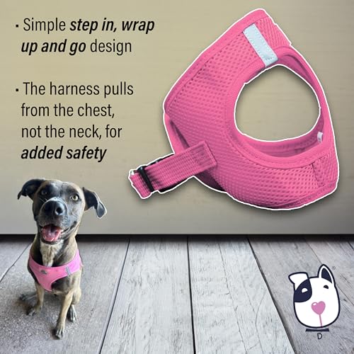 Doggie Design Dog Harness - No Choke Dog Harness, Dog Vest, Mesh Polyester, Pet Harness, Simple Step in and Go Design, Harness for Dog - Candy Pink, XL - color: Candy Pink, size: X-Large