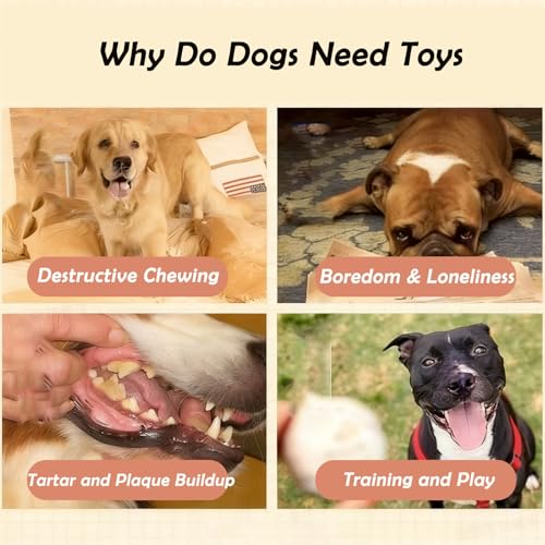 Dog Toy Balls Fetch Ball - Durable Indestructible Floating Bouncy Foam Balls, Tough Chew Toys for Medium Large Dogs Play, Fetch & Training
