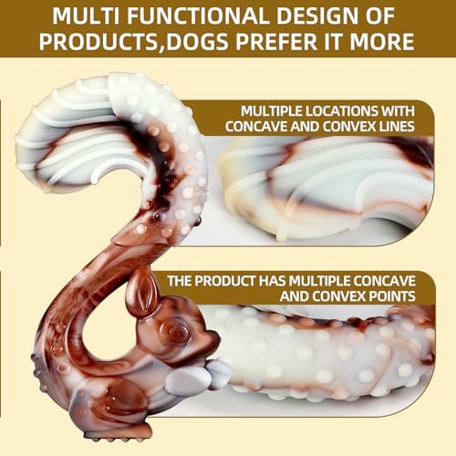 Indestructible Dog Toys for Aggressive Chewers, Tough and Durable Chew Toys for Large Medium Dogs, Interactive Dog Chew Toys to Keep Them Busy (F Squirrel+Crab) - color: F Squirrel+Crab
