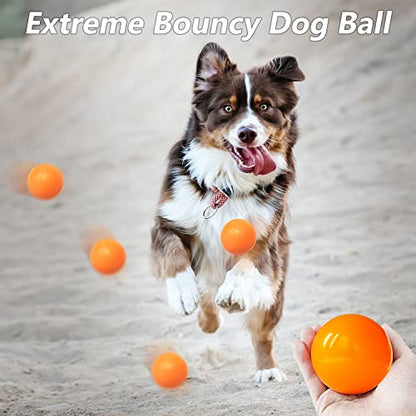 Indestructible Dog Toys - Solid Rubber Balls for Aggressive Chewers, 100% Safe & Non-Toxic, Floating Fetch Toys for Medium & Large Dogs