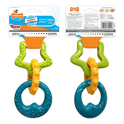 Nylabone New Puppy Starter Kit, 5 Chew Toys and 1 Natural Treat for Puppies, Multi Color, Bacon & Chicken Flavor, Small Dogs - Up to 25 lbs., 6 Pack - color: Bundle