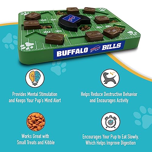 Pets First NFL Buffalo Bills Puzzle Toy, Puzzle Treat Dog Toy, Interactive Dog Treat Toy, Dog Puzzle - color: BUFFALO BILLS, size: Standard