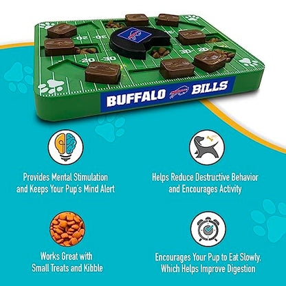 Pets First NFL Buffalo Bills Puzzle Toy, Puzzle Treat Dog Toy, Interactive Dog Treat Toy, Dog Puzzle - color: BUFFALO BILLS, size: Standard