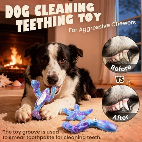 Last for Months, 3 Pack Indestructible Dog Chew Toys for Aggressive Chewers, Real Bacon Flavored Tougher Than Other Nylon Toys, Long Lasting Heavy Duty Durable Dog Bones for Large Dogs 15-70 lbs