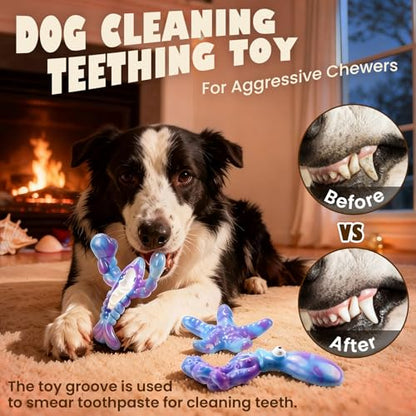 Last for Months, 3 Pack Indestructible Dog Chew Toys for Aggressive Chewers, Real Bacon Flavored Tougher Than Other Nylon Toys, Long Lasting Heavy Duty Durable Dog Bones for Large Dogs 15-70 lbs