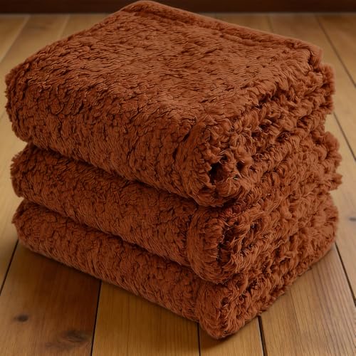 Fluffy Fleece Dog Blankets Warm Soft Fuzzy Pets Sherpa Calming Blanket for Puppy, Small, Medium, Large Dogs and Cats, Plush Pet Throws for Bed, Couch, Sofa, Travel (Coffee,XS 16×24 inch) - color: Coffee, size: XS 16×24 inch
