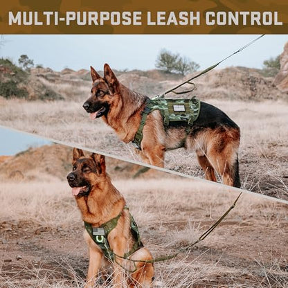 Dog Harness Medium Sized,Tactical Dog Harness with Handle,No Pull Military Style Service Dog Vest with Pockets Adjustable for Medium Large Dogs,Camouflage Green,Chest 19.5-41.5" - color: Camouflage Green, size: M:Chest 22-35",Fit 30-80lbs