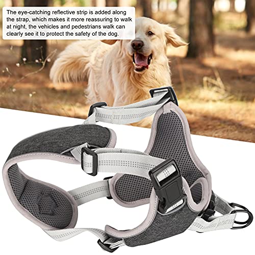 Dog Vest Harness Adjustable Reflective Chest Strap for Large Medium Dogs - Anti - Lost 360° Pressure Relief, Comfortable Fit, Night Safety (XL) - size: XL