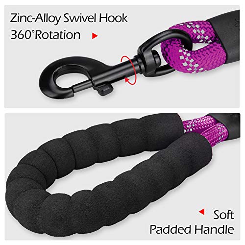 PoyPet Dog Harness and Leash Combo, Escape Proof No Pull Vest Harness, with 5 Feet Leash, Reflective Adjustable Soft Padded Pet Harness with Handle for Small to Large Dogs(Purple,S) - color: Purple, size: S