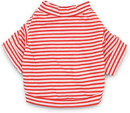 Small Dog Striped Clothes Medium Dogs T Shirts Pet Breathable Apparel, XL, Pack of 3 - size: X-Large (13.2-16.2lb)