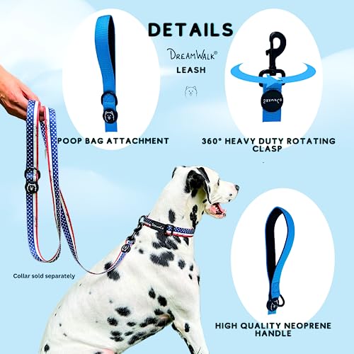 ShawnCo Dream Walk Dog Leash- Premium, Nylon Pet Leash with Soft Neoprene Handle for Small, Medium and Large Dogs (USA Flag, Small) - color: USA Flag, size: Small