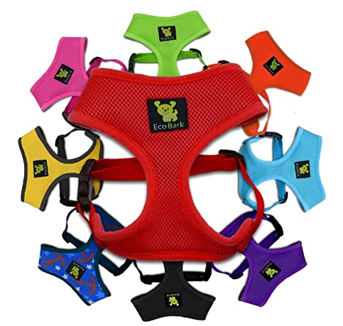 Classic Dog Harness Innovative Mesh No Pull No Choke Design Soft Double Padded Breathable Vest for Eco-Friendly Easy Control Walking for Large Puppies Full Size Breeds & Extra Large Dogs (XL, Red) - color: Red