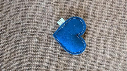 Catnip Toy – Heart Shape, Organic Catnip, 100% Wool Felt, Grown & Made in The USA - Blue - color: Blue, size: 1 pack