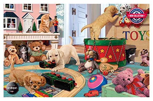 Anatolian Puzzle - Puppies Play Time, 260 Piece Jigsaw Puzzle #3334 - color: Puppies Play Time