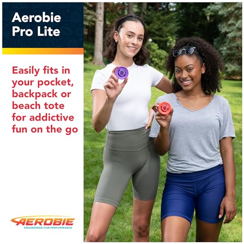 Aerobie Pro Lite 3-Pack Miniature Throwing Discs, Perfect for Kids, Backyard Games & Disc Golf, Outdoor Games for Adults and Family Ages 5 & Up - color: Pro Lite Discs - Pack of 3