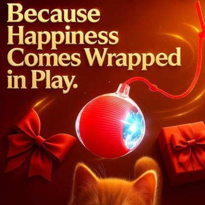 Interactive Electric Automatic Rolling Moving Rechargeable Self Play Stimulation Toy,Smart Pet Chase with Speedy Tail Rope for Bored Indoor Cats (Purple) - color: PURPLE