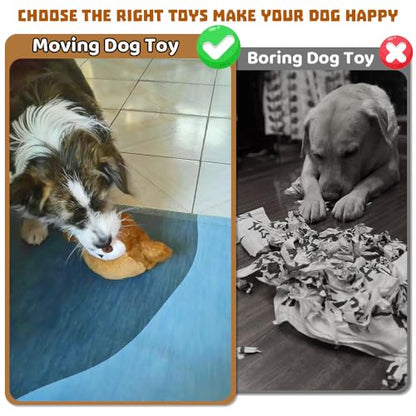 Interactive Dog Toys Rechargeable Moving Puppy Toys to Keep Them Busy, Touch Activated Puppy Toys, Puppy Dog Birthday Gifts, Electric Plush Entertainment Toy for Small & Medium Dogs - color: owl
