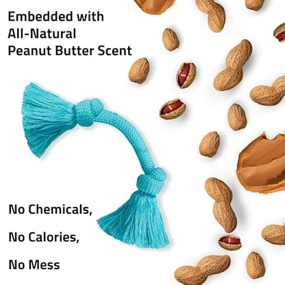 Playology Dog Toys | Dri-Tech Rope Toy Tug of War Rope for Aggressive Chewers | Medium Peanut Butter Scented Toy - Easy to Clean and Made from Non Toxic Materials - size: Medium, style: Peanut Butter