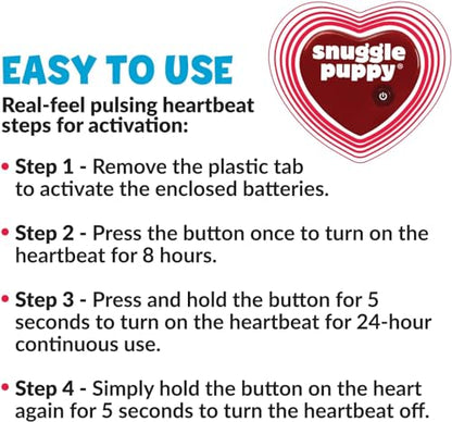 Snuggle Puppy Original Heartbeat Puppy Toy with Real-Feel Pulse & Heat Pack, Calming Sleep Aid for Puppy Anxiety, Crate Training, First Nights & New Puppy Transition - Biscuit Plus 6 Heat Packs - color: Biscuit