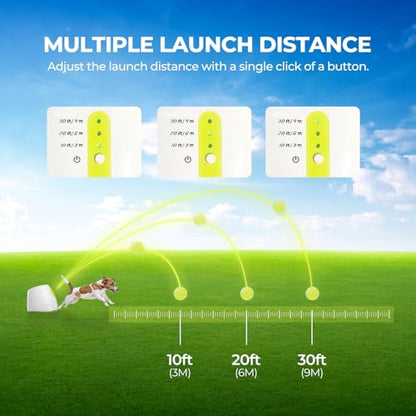 ALL FOR PAWS Automatic Dog Ball Launcher, Interactive Ball Thrower Dog Toys Includes 3pcs Tennis Balls for Small/Medium Dogs