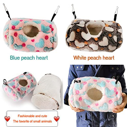 Litewoo Sugar Glider Sleeping Pouch Small Animal Hammock, Hanging Bed Warm Cotton Nest for Rat Hamster Gerbil Sugar Glider Chinchilla Squirrel Guinea Pig (Coffee) - color: Coffee