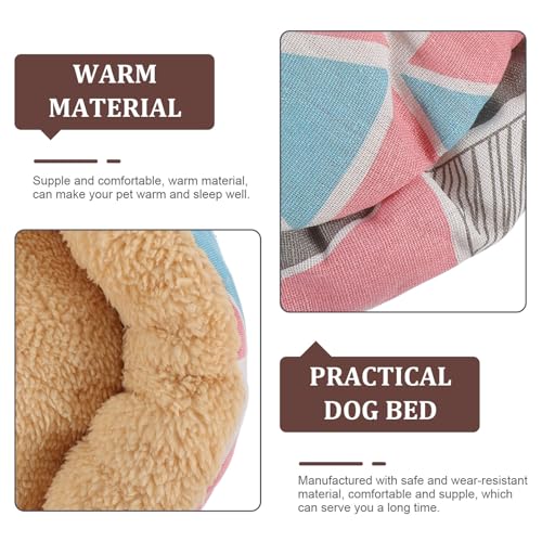 Washable Round Dog Bed and Cat Cushion, Wear-Resistant Small Medium Pet Pad, Soft Cozy Indoor Bed for Puppies and Cats
