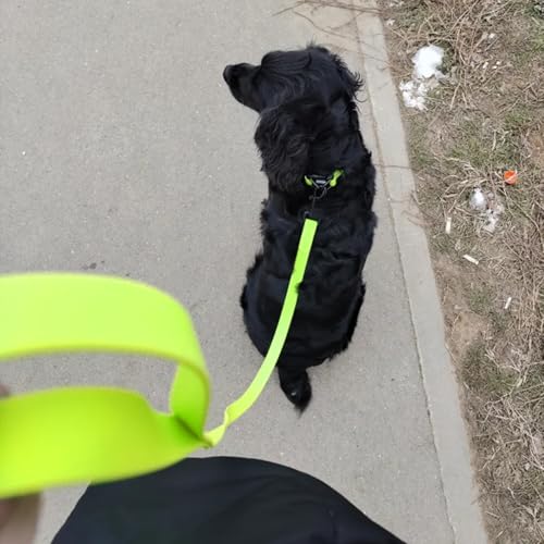 Waterproof Dog Training Leash,Long Line Heavy Duty Outdoor Recall Lead 10ft 15ft 20ft 30ft 50ft for Small Medium Large Dog (Yellow Green, 32FT)