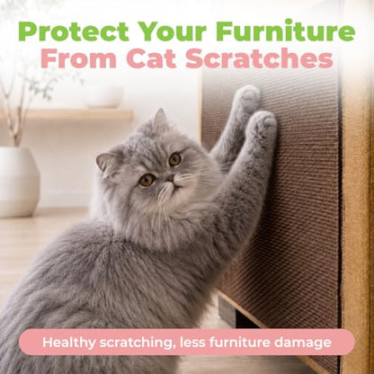 Best Pet Supplies Catify Cat Scratcher, Fun Interactive Scratchers, Posts, Poles, Claw Safe, Furniture Saver Indoor Play Support Natural Cat Behaviors Heavy Duty - Brown, 78.7 x 15.8 - color: Brown Mat - 78.7 x 15.8"