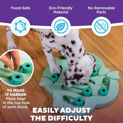 Outward Hound by Nina Ottosson Puppy Hide N' Slide Treat Puzzle Enrichment Dog Toy, Green - color: Puppy Hide-N-Slide (Green)