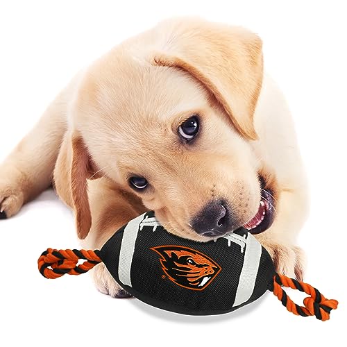 Pets First NCAA Nylon Football Dog Toy - color: Oregon State Beavers