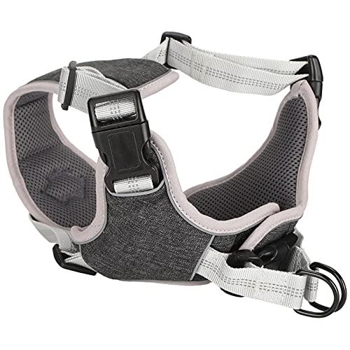 Dog Vest Harness Adjustable Reflective Chest Strap for Large Medium Dogs - Anti - Lost 360° Pressure Relief, Comfortable Fit, Night Safety (XL) - size: XL